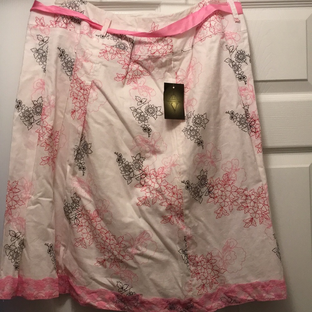 Pink and white flowery shirt